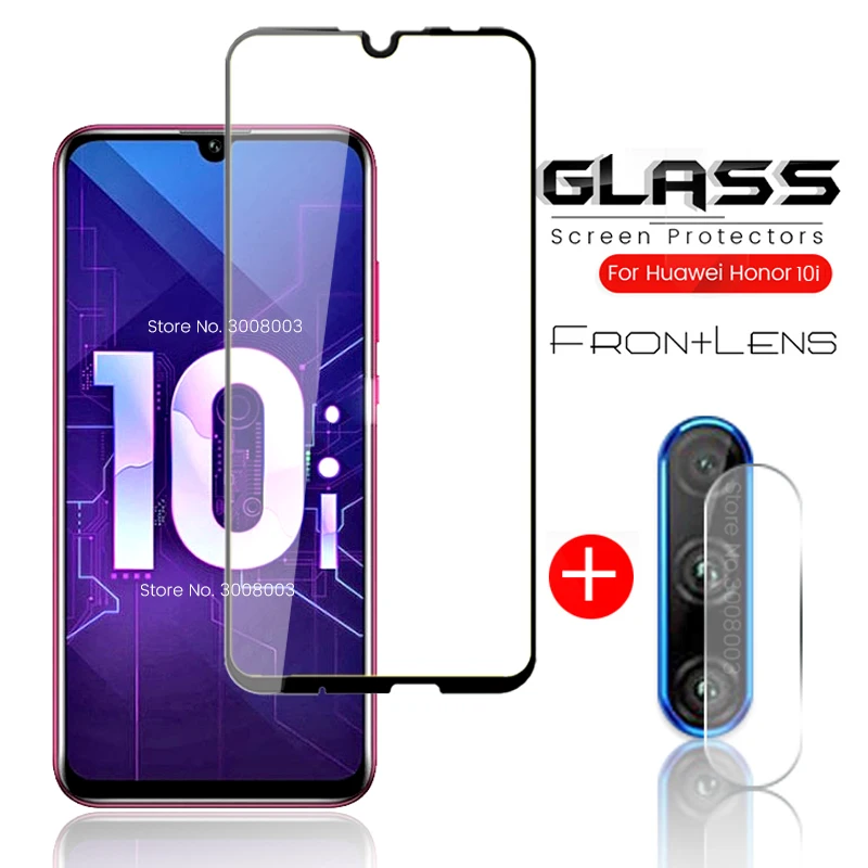 2 в 1 Защитное стекло для камеры honor 10 светильник te lite lite10 10i i i10|Защитные стёкла и