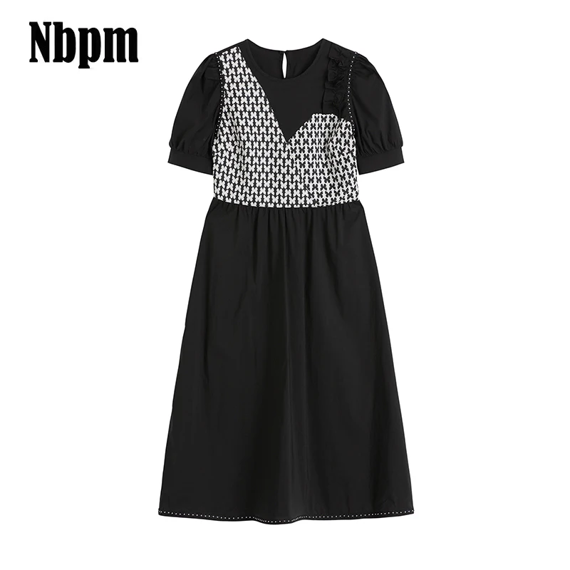 

Vintage Dresses for Women 2021 Short Sleeve Floral Jacquard Dress Women Fall Midi Dress Elegant Party Robe Femme French Wear