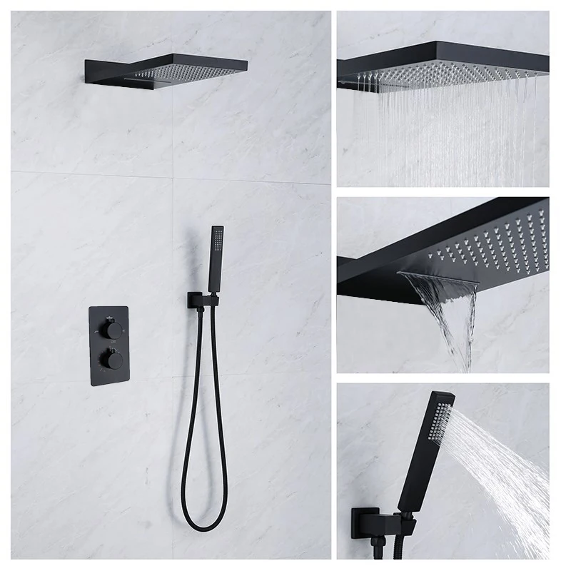 Встроенный Настенный смеситель с постоянной температурой 38 ° в