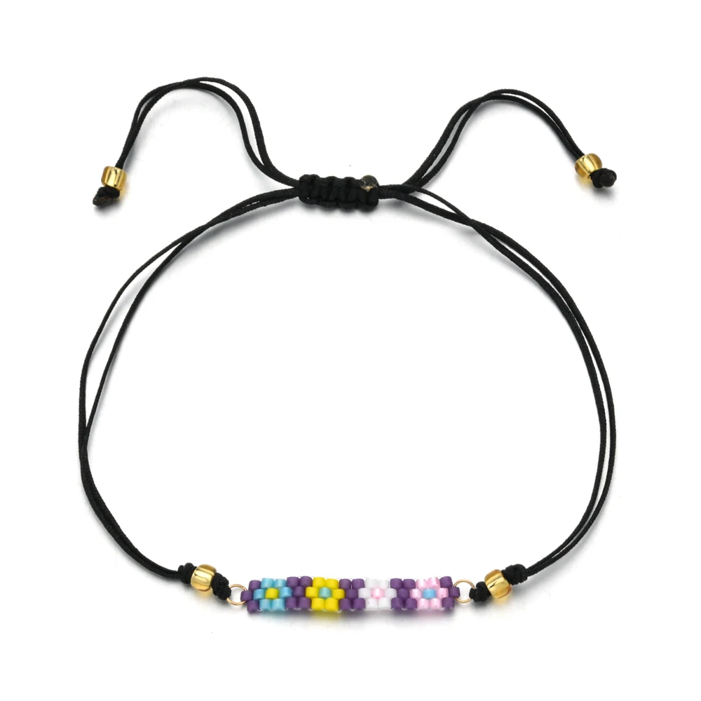A25 Diy тканая веревка Miyuki браслет из бисера Boho Санта Клаус браслет с лосем простой ручной работы браслет дружбы для женщин Подарки - Окраска металла: A25