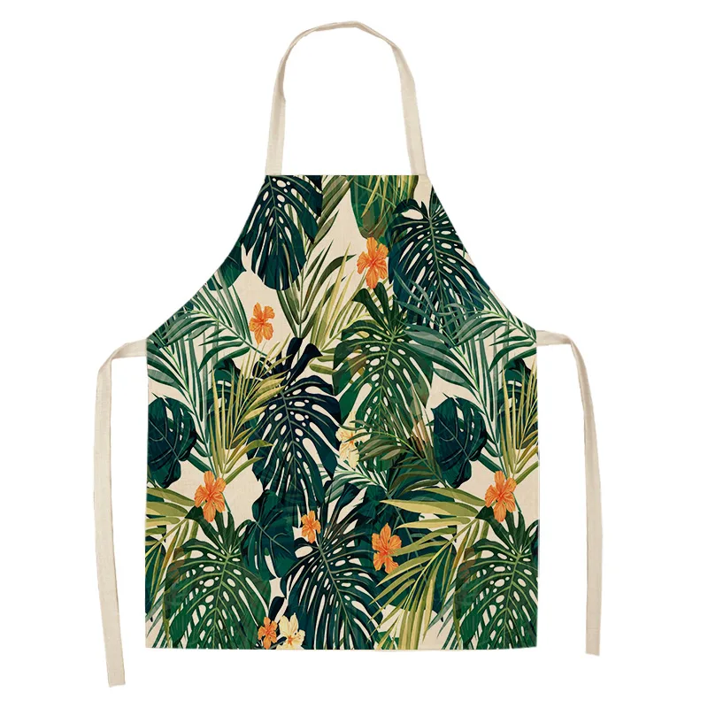 

Кухонный Фартук с тропическим КАКТУСОМ для женщин, домашний Фартук для приготовления пищи, выпечки, кофейни, хлопковые льняные чистящие фар...