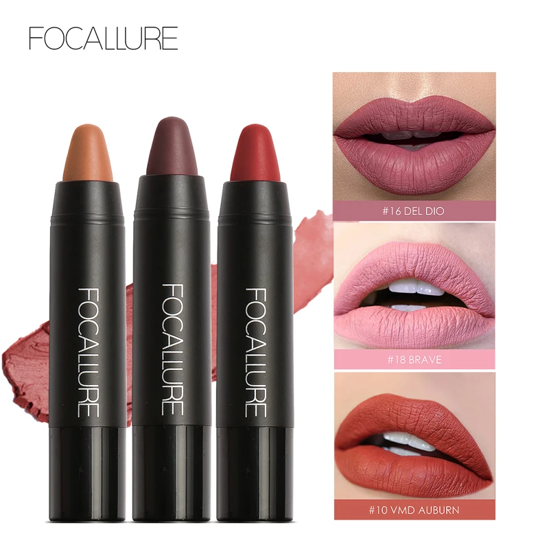 Бренд Focallure 19 цветов Матовая Бриллиантовая Косметика Увлажняющая губная помада