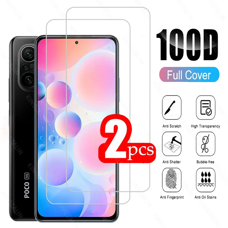 Закаленное стекло для Xiaomi POCO X3 F3 M3 F2 pro x3 2 шт. | Мобильные телефоны и аксессуары