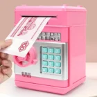 Электронная Копилка-банкомат, копилка с паролем, копилка для купюр, монет, Копилка-банкомат, сейф, автоматическая прокрутка, Детский Рождественский подарок
