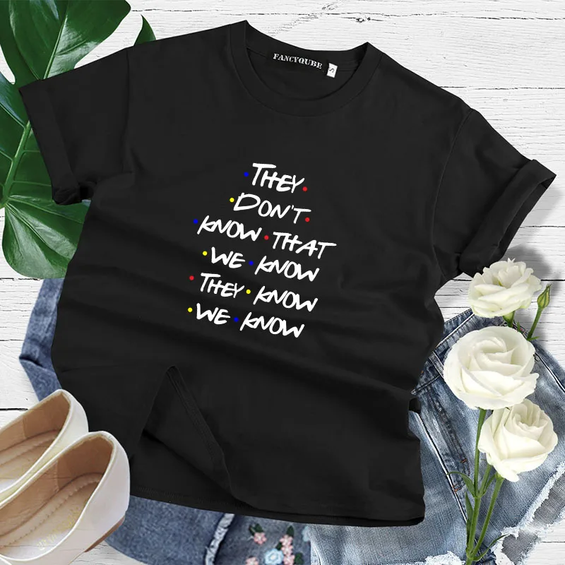 Футболка с готическим рисунком Friends Tee Harajuku женская футболка с буквенным принтом с коротким рукавом и круглым вырезом Женские топы