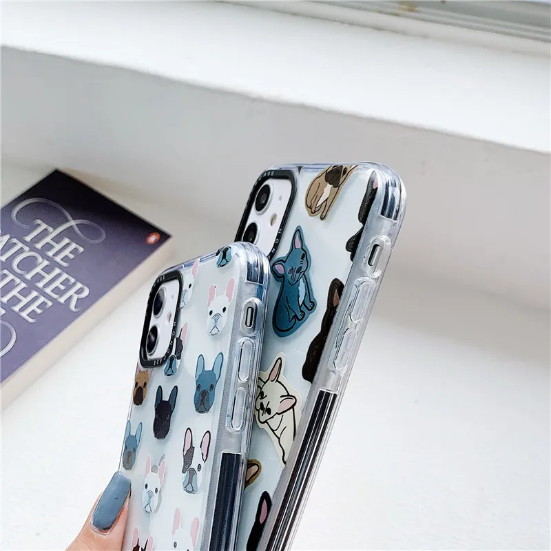 

Cartoon Dog Cute Animal Phone Case For iPhone 11 Pro Max XR XS Max 7 8 Plus X Clear Shockproof Soft TPU Back Cover Fashion Case