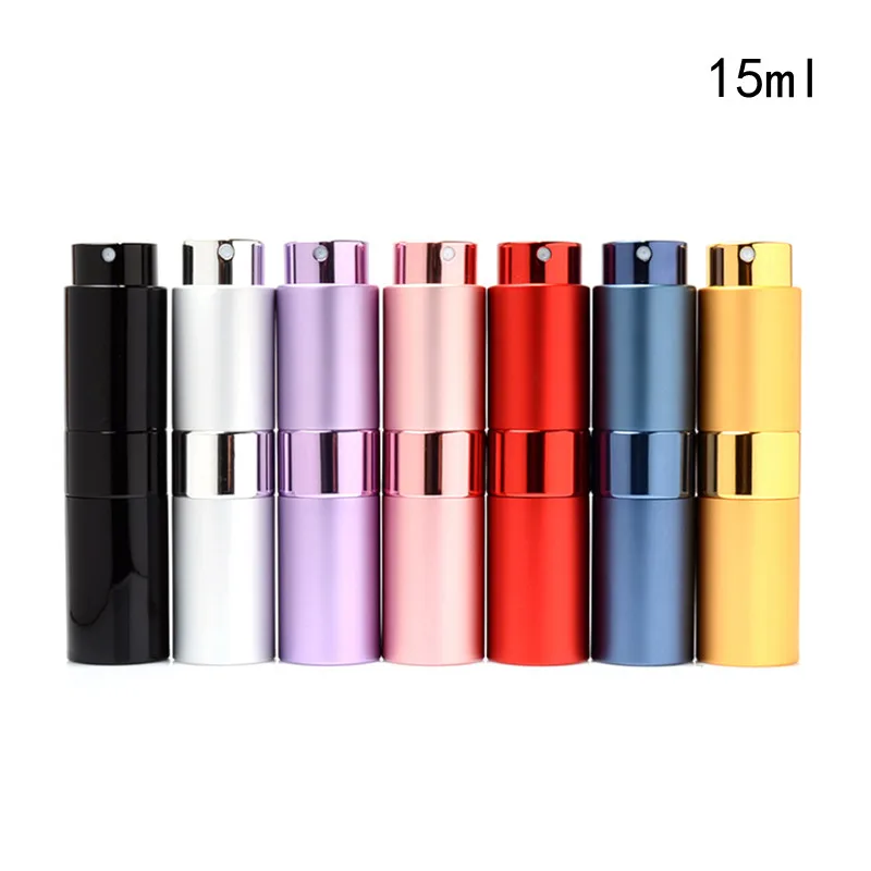 

15ml Reusable Pump Empty Perfume Bottle Aluminum Glass Safety Tool Protection Anti-wolf Chili Spray For Women NO Water Outdoor