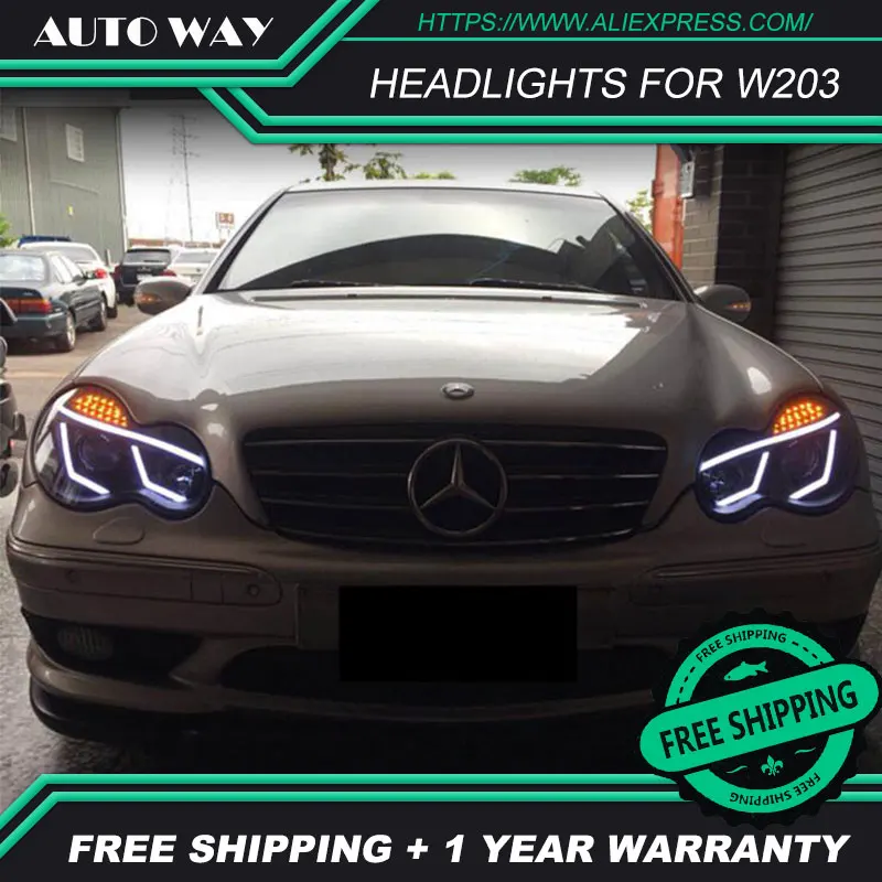 Автомобильный Стайлинг чехол для Mercedes Benz C200K C230 C280 C300 W203 передняя фара s