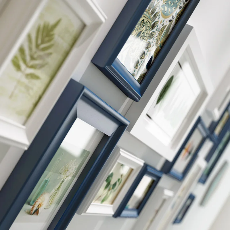 

13 Pcs / Set Wood Photo Frame Wall Decor Modern Home Decoration Accessories Hanging Picture Frames with HD Pictures Safe Package