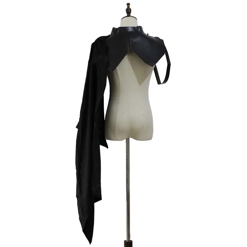 Средневековая черная накидка на одно плечо ретро готический панк костюм эпохи