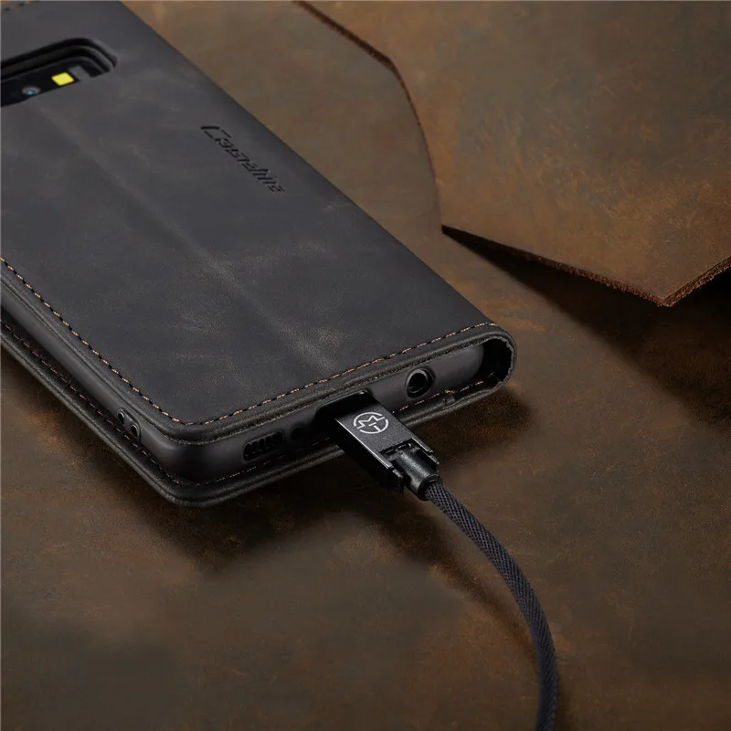 Кожаный чехол для samsung Galaxy S10 Plus, кожаный чехол-книжка на магните для samsung Note 10 Plus, флип-чехол S8 S9 Note10