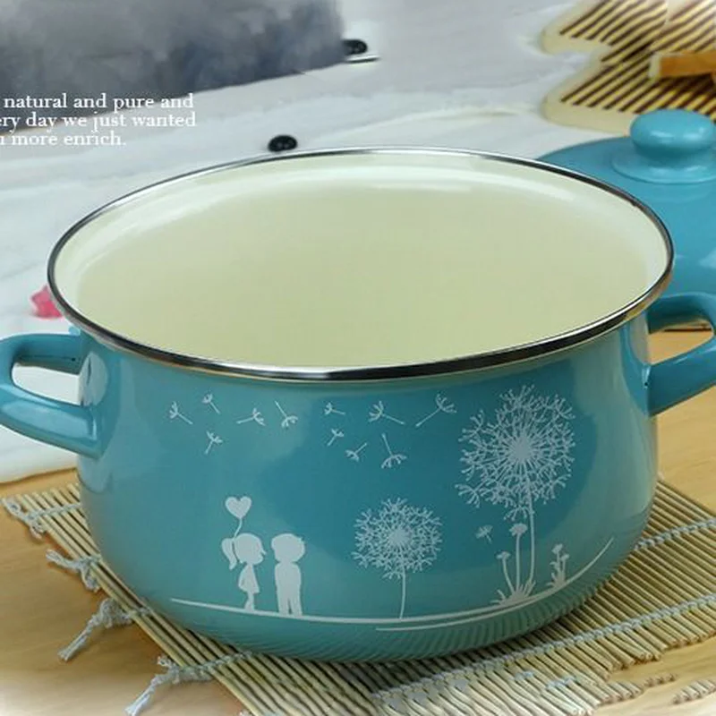 Эмалированный горшок суповый Подарочная кастрюля для индукционной плиты
