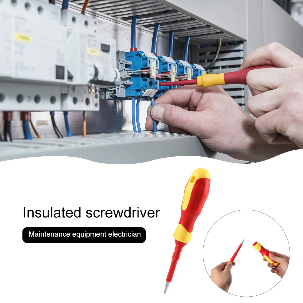 

Insulated Screwdriver Set Slotted Torx Magnetic Screwdriver Bits Double End Screw Bit Set For Electricians Repair Tools