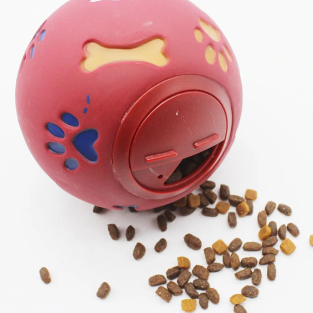 

7.5/11cm Pet Dog Toy for Small Large Dogs Pure Natural Rubber Leakage Food Ball Interactive Pet Cat Teething Training Balls Toys