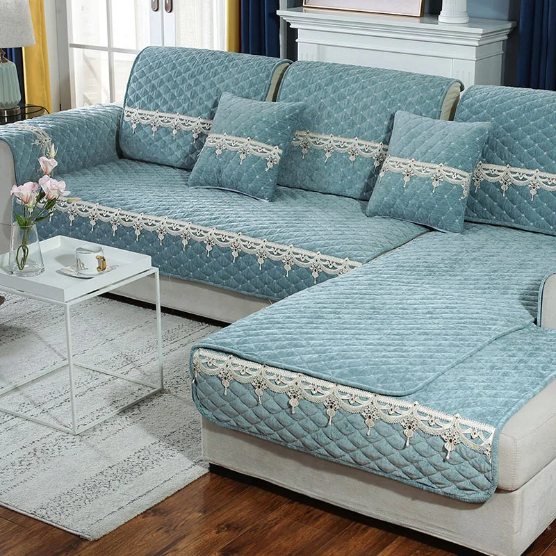 Новинка Зима 2019 теплые плюшевые диванные чехлы полотенца секционные для диванов