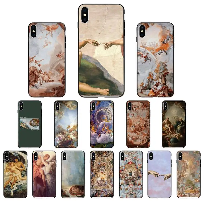 

The Creation of Adam Renaissance painting Art Phone Case For iphone 12 SE 11 Pro XS MAX XS XR 8 7 6 Plus 5 5S SE Case