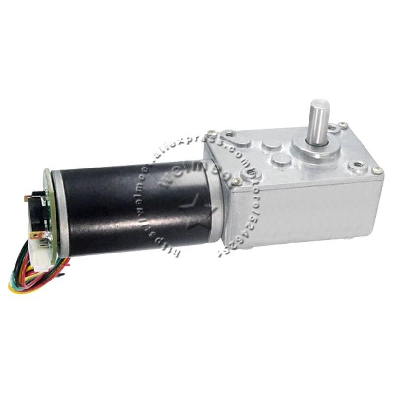 Двигатель червячного редуктора с большим крутящим моментом, 12 В постоянного тока, 24 В, с кодировщиком и цельнометаллической коробкой передач, 1 шт.