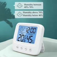 Portable Temperature Sensor Home Humidity Meter Digital LCD Screen Indoor Thermometer Hygrometer Gauge Wall Hanging Thermometer