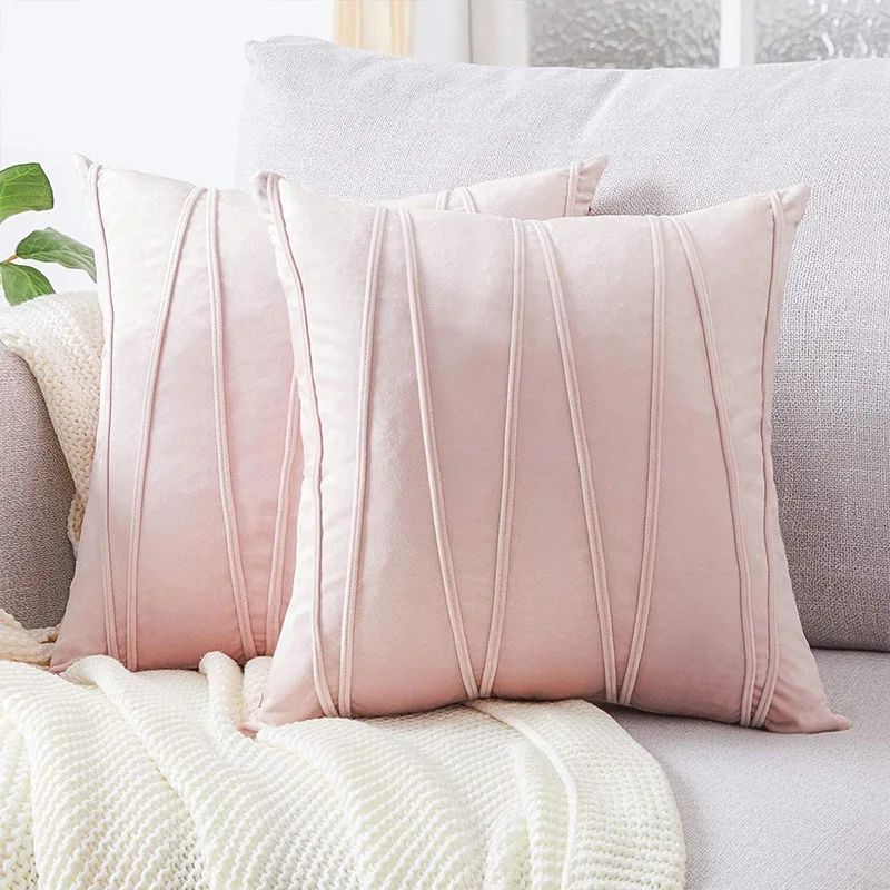 

velvet Cushion Cover 45x45cm Grey/Pink/Beige Covers For Cushions Home Decor Retro Modern Nordic Throw Pillow Cover 45x45