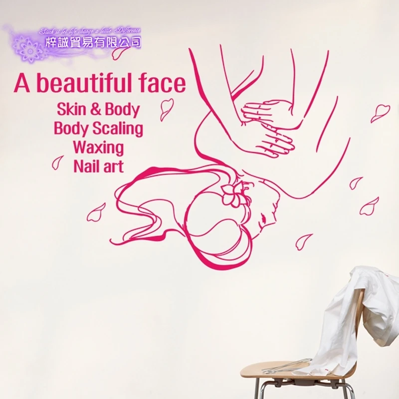 Massage Spa Decal Beauty Salon Sticker Posters Vinyl Wall Decals Decor Mural | Дом и сад