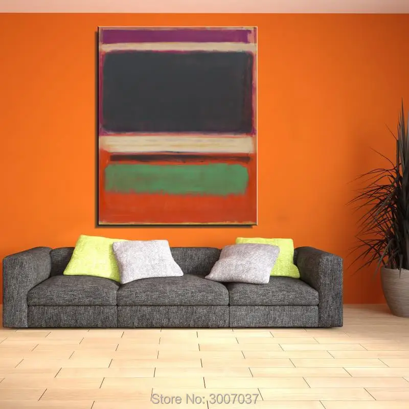 Mark Rothko абстрактная живопись маслом на холсте Безрамная голограмма гостиная