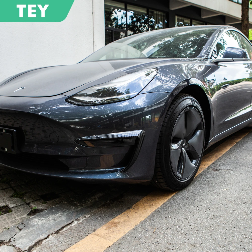 Передняя противотуманная накладка TEY 2021 для Tesla Model 3 модель Y ABS углеродное волокно