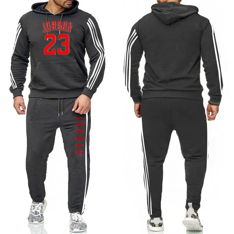 

2020 new track suit men's fashion brand men's hooded sweatshirt + pantsMen's hooded sweatshirt suit casual sportswear S-3XL