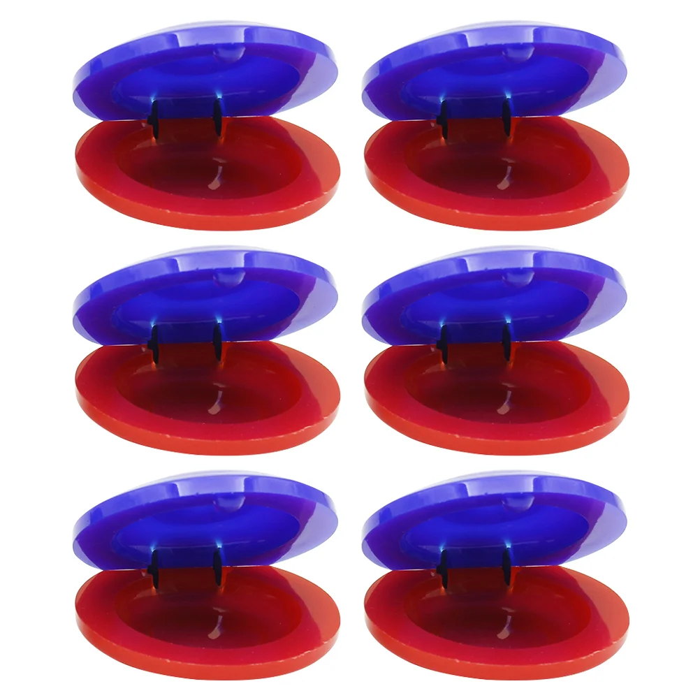 

6 шт., музыкальные игрушки, искусственная перкуссия, Игрушки для раннего развития (красный, синий)