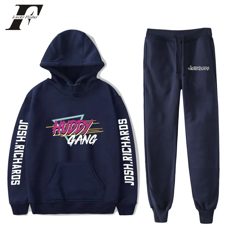 

Chase Hudson Two Piece Set Women / Men Hoodies + Long Pants Pullover Unisex Harajuku Suit Fashion Casual Hooded Cotton Full