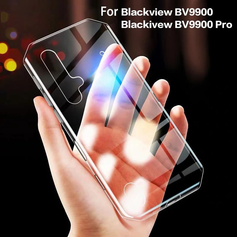 Ультратонкий Прозрачный мягкий чехол из ТПУ для Blackview BV9900 Pro прозрачный