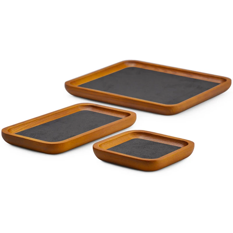Oirlv Wooden Ring Tray Necklace Tray Earrings Brooch Bracelet Bangle Tray Jewelry Display Tray Jewelry Organizer