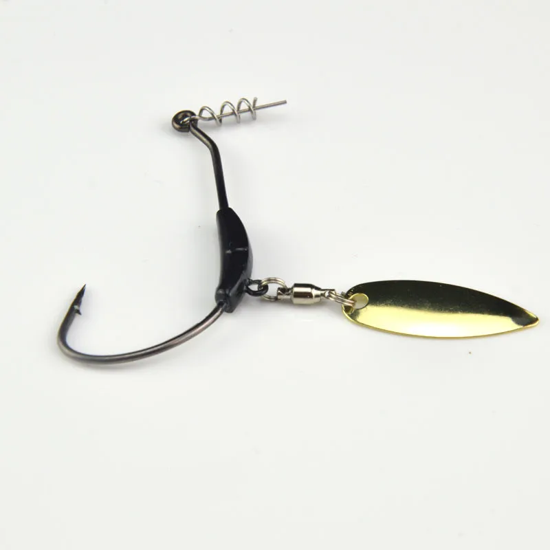 Кренк рыболовный крючок со свинцом с ложкой металлические блестки добавляют