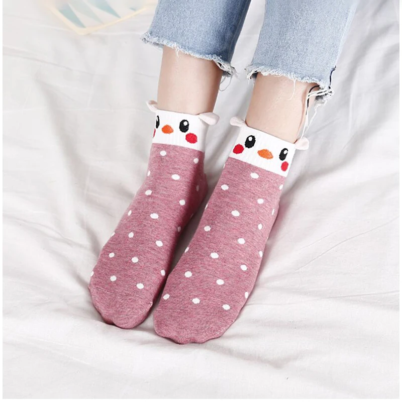 1 пара женские хлопковые носки с вышивкой|Чулки| |