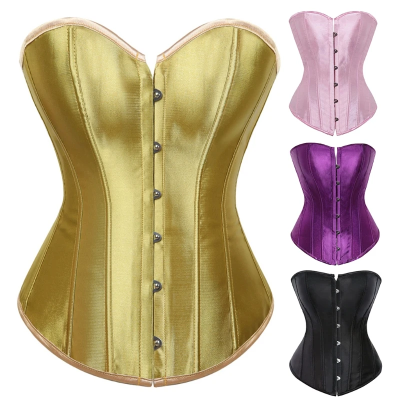 

2022 New Simple Style Overbust Corset Sexy Women Bustier Corset Lingerie Tops Brocade Victorian Fashion Corset Bustier