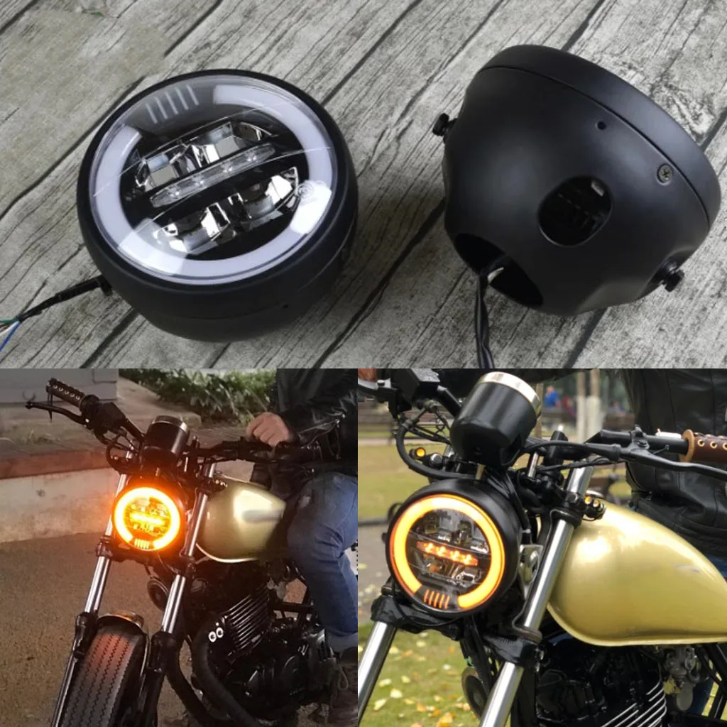 Круглый светодиодный прожектор для мотоцикла 6 9 дюйма Suzuki 140x160mm| |