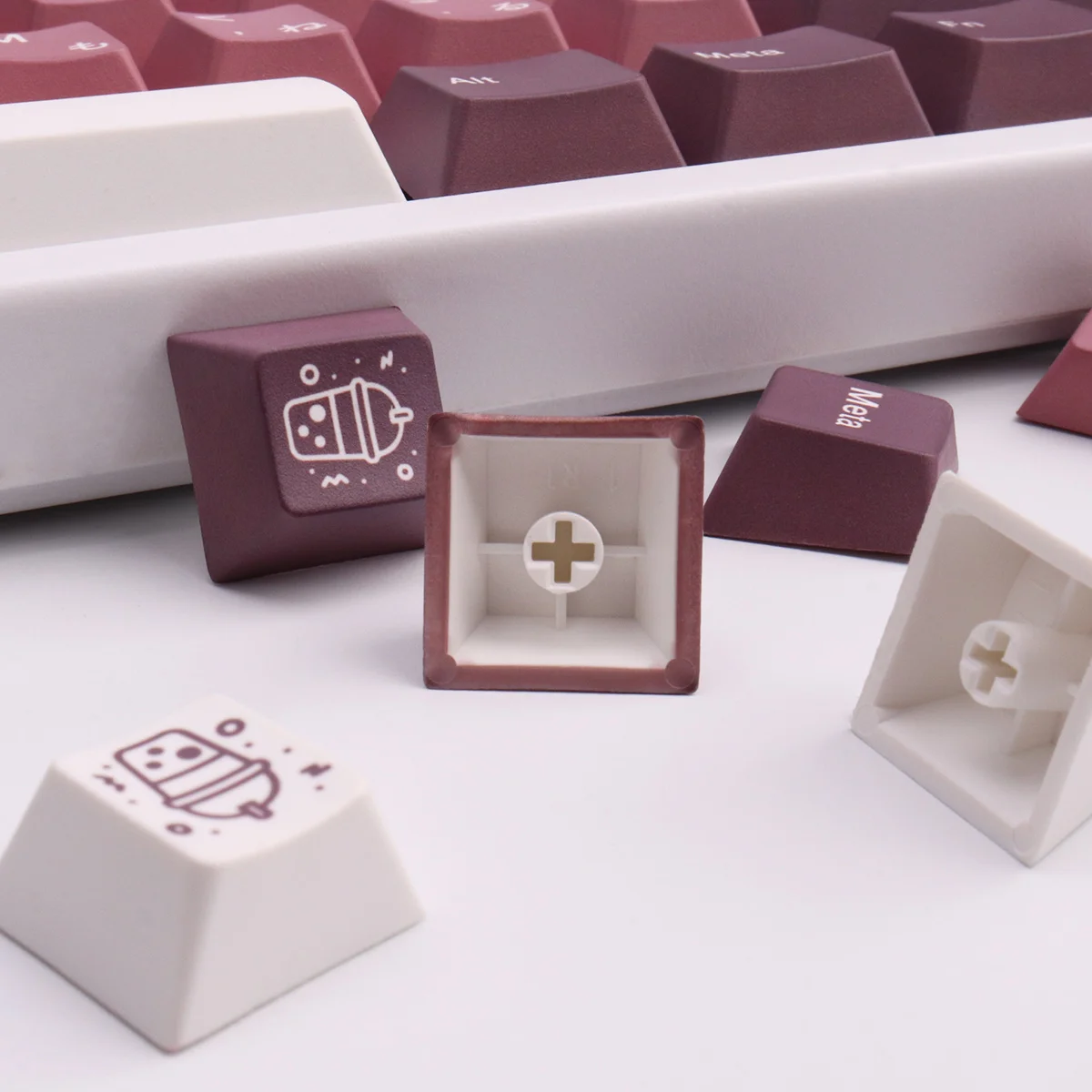 

130 Keys PBT Keycap Cherry Profile DYE-SUB Personalized GMK Bingsu Keycaps For Mechanical Keyboard 61 64 84 108 Layout