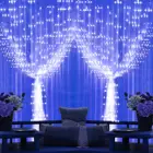 3 м светодиодный гирляндой гирлянда дистанционного Управление USB Шторы гирлянды Звук музыки Активированный гирлянда для окна Рождественский Декор