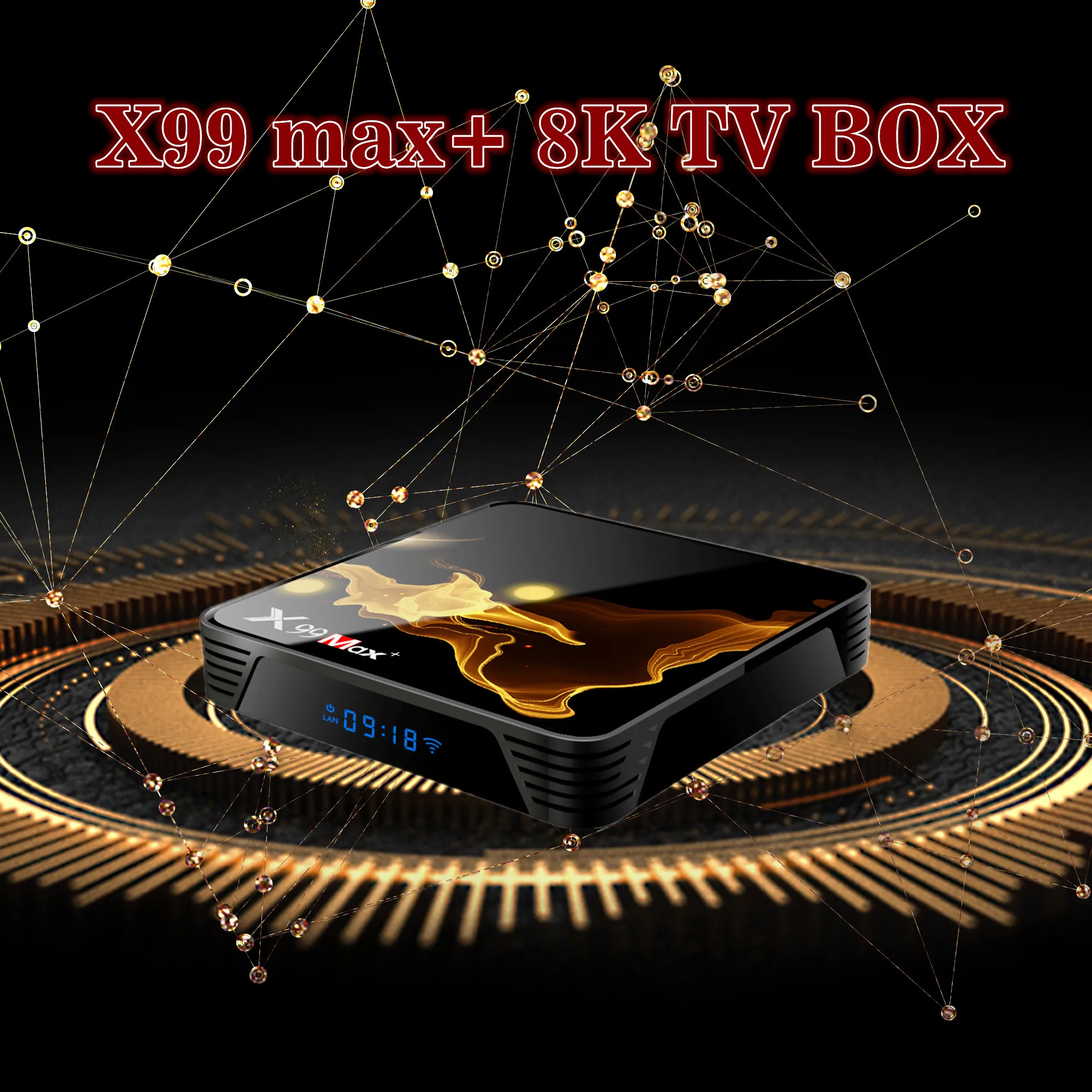 ТВ приставка X99 Max Plus Android 9 0 четырехъядерный Amlogic S905X3 4 Гб ОЗУ 32 64 ГБ Wi Fi 1000 м BT 8K медиаплеер PK h96 max|ТВ-приставки и
