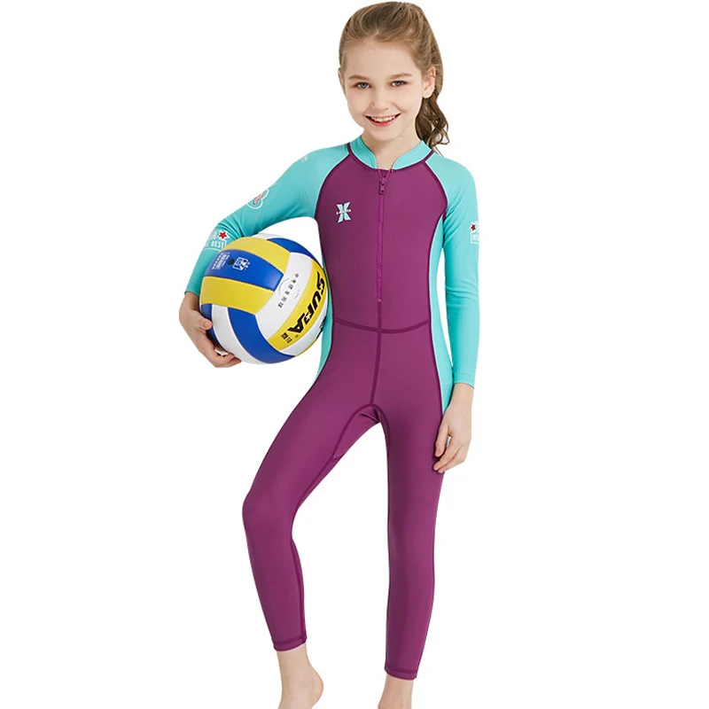 UPF50 + Быстросохнущий Детский Гидрокостюм с длинными рукавами и молнией спереди