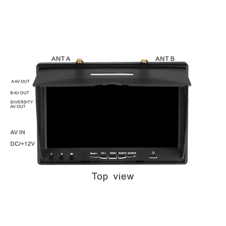 ЖК-экран LT5802S 7 дюймов 800x480 600CD 5 8G 40 каналов приемник FPV встроенный аккумулятор 2000