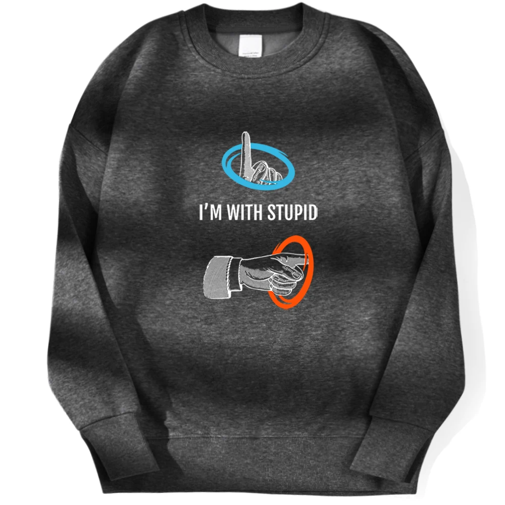 

Мужская Флисовая Толстовка с принтом «Я с порталом»