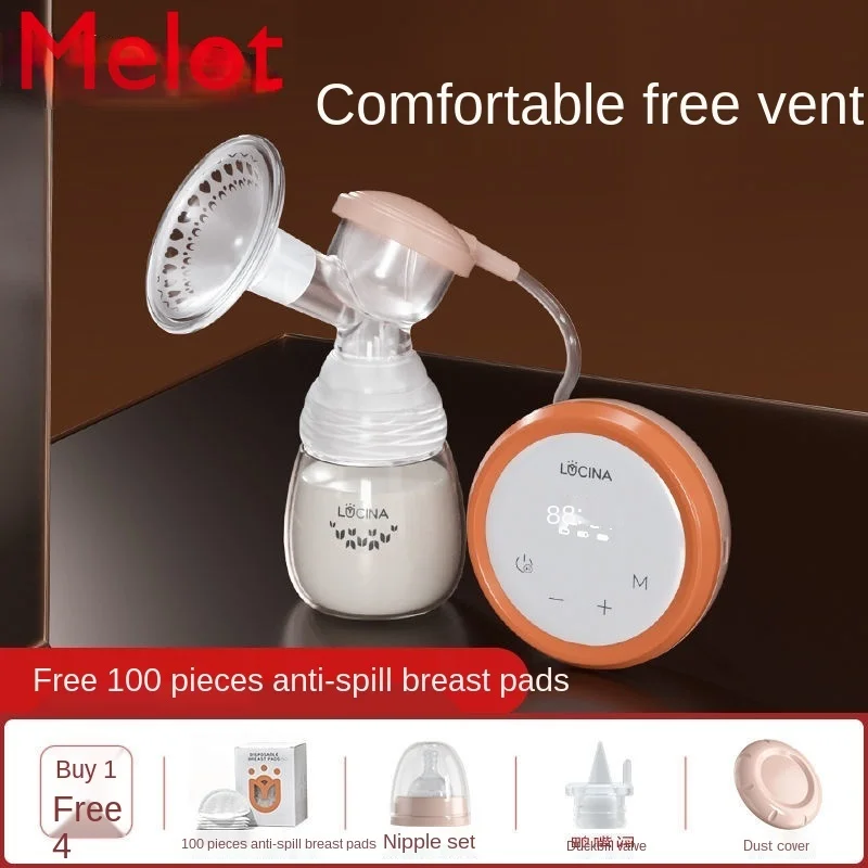 

Electric Breast Pump Breast Milk Automatic Maternal Postpartum Manual Device Squeeze Milk Suckling Device Mute