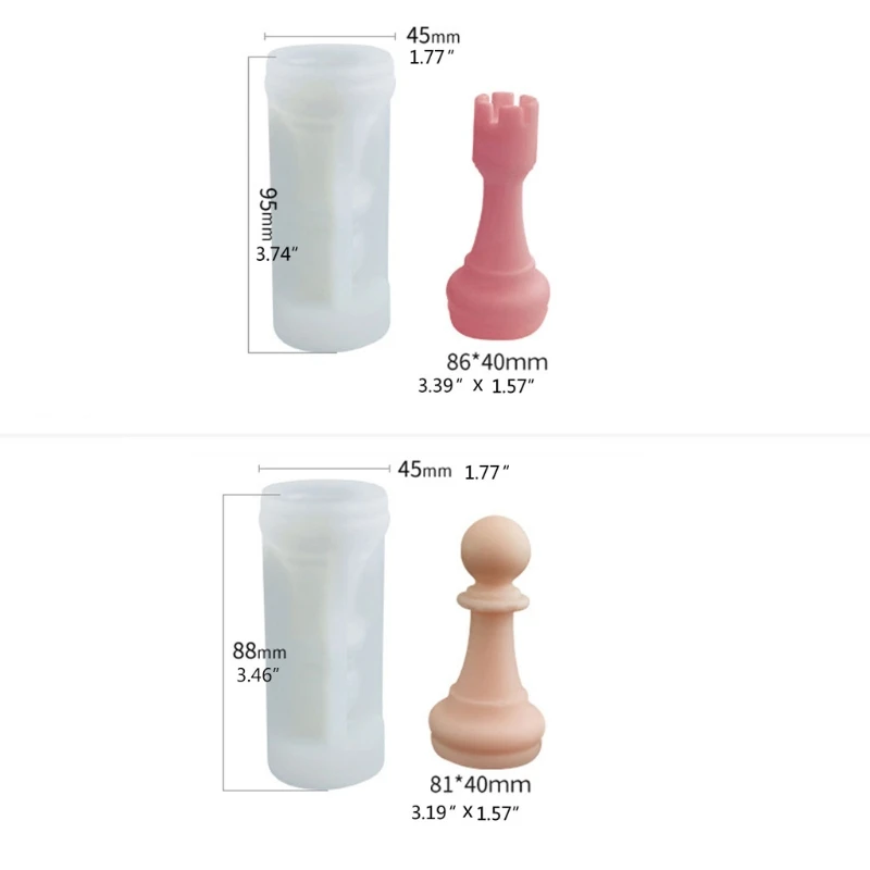 

R2LE International Chess Candle Epoxy Resin Mold Aromatherapy Plaster Silicone Mould