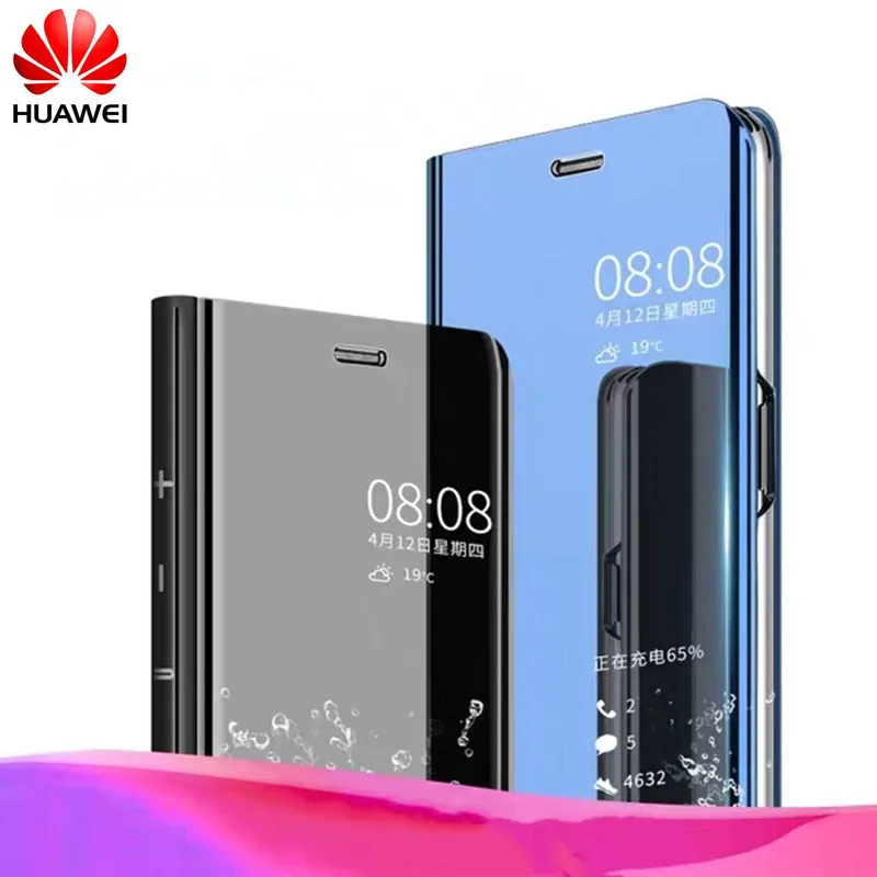 P умный прозрачный зеркальный чехол для Huawei P8 P9 P10 P20 Lite 2017 Plus Mate 10 20 lite pro honor 9 8 nova 3 3i