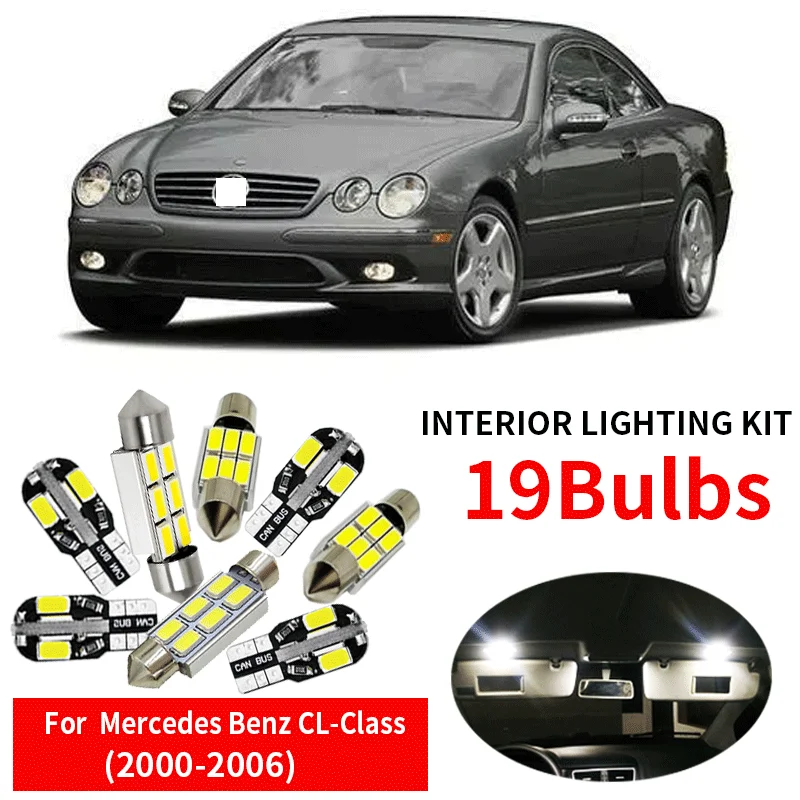 19 шт. белая лампа Светодиодные Автомобильные аксессуары комплект освесветильник