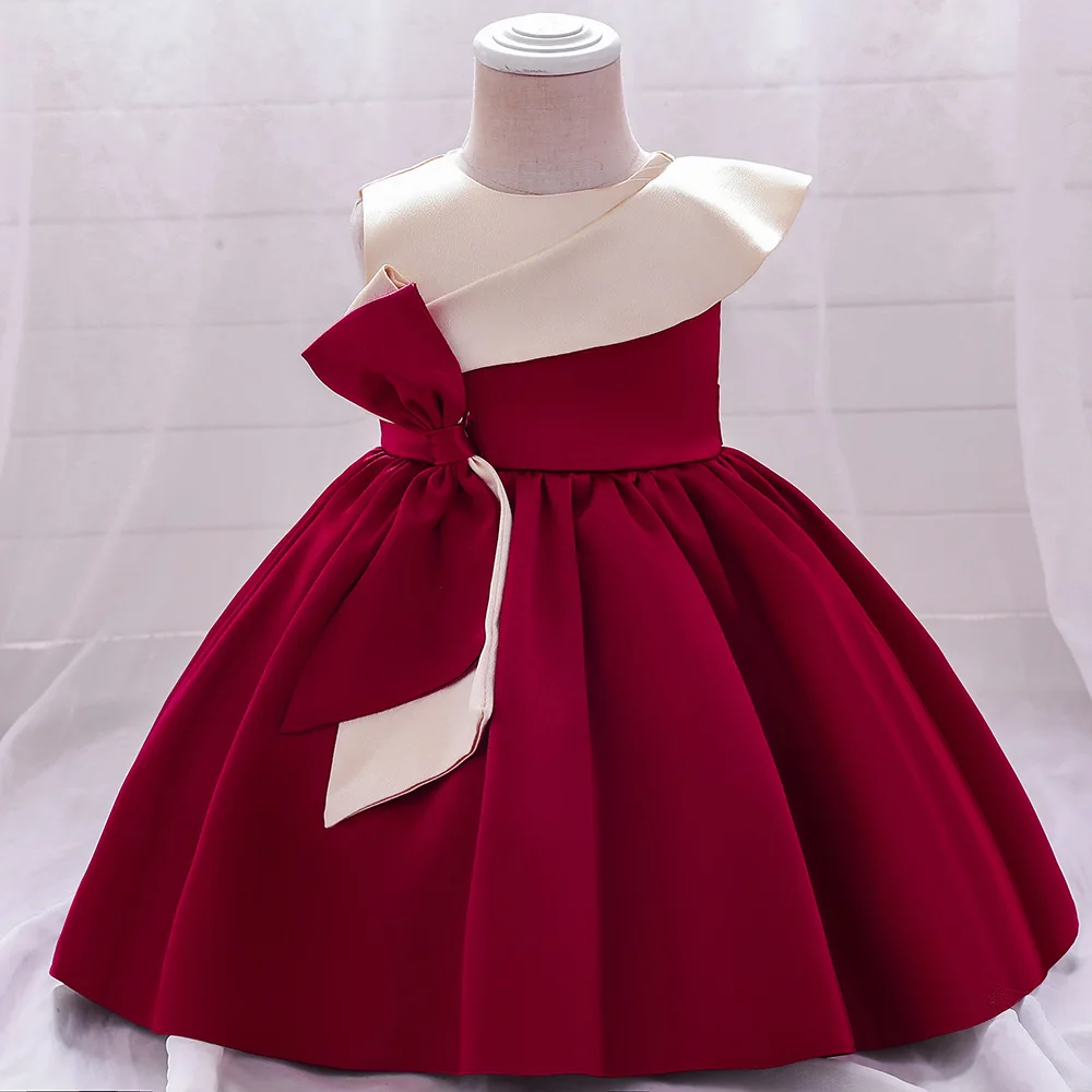 

0-5 year baby girl dress sweet bow princess dress baby full moon baptism dress fancy evening dress wedding party dress ball gown