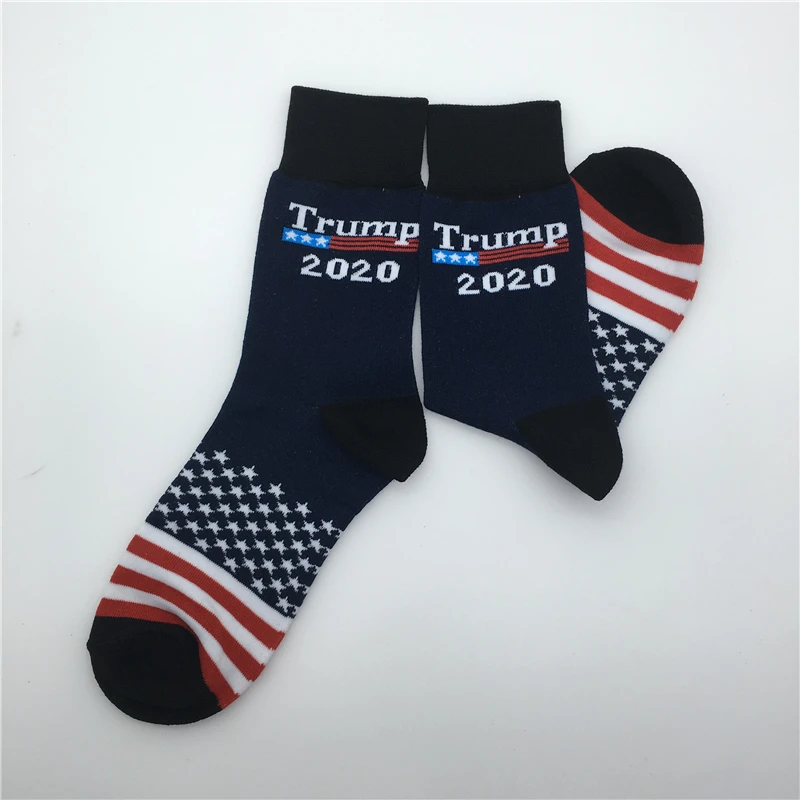 Смешные мужские креативные хлопковые носки Trump 2020 чтобы сделать Америку Великой