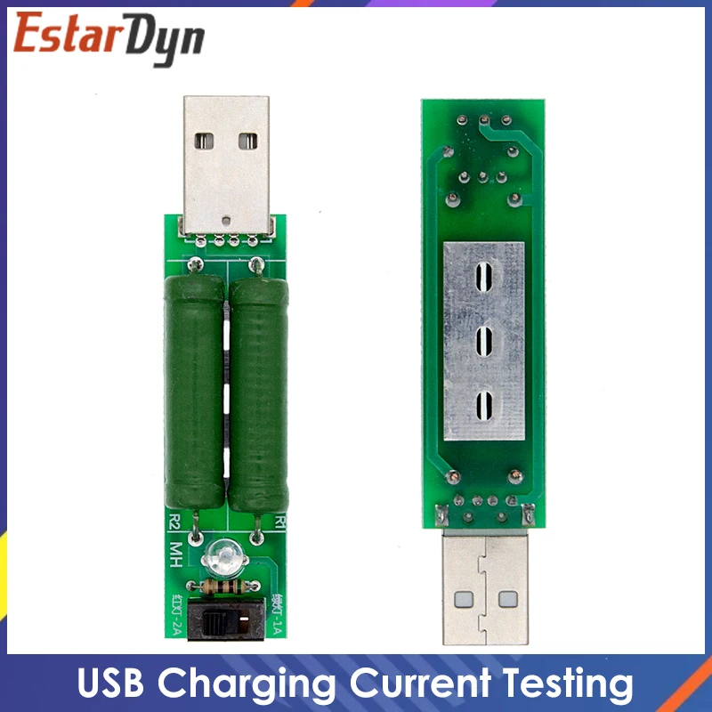 

USB мини-резистор с интерфейсом разрядки, 2 а/1 А с переключателем 1 А, Зеленый светодиод 2 А, красный светодиодный модуль, тестирование старения...