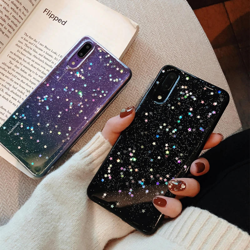 Блестящий чехол для телефона Huawei P10 P20 Plus P30 Mate 20 Pro Nova 2S 3 3i honor 9 V20 10 Lite Star с