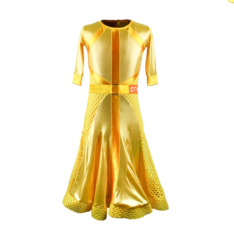 

2020 New Yellow Samba Competition Dresses Latin Dance Dress For Girls Designer Clothing Ballroom Dance Costume Tap Dance Wear